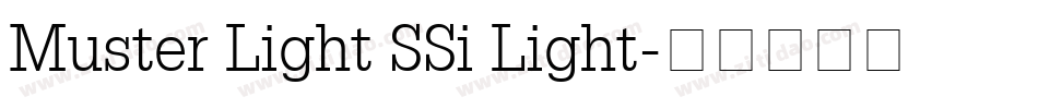 Muster Light SSi Light字体转换